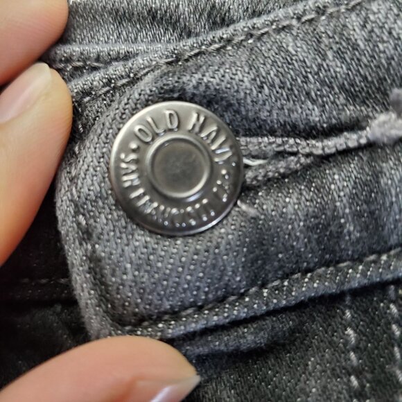 Old Navy Jeans Womens Size 10 Tall Gray Wow Boyfriend Mid-Rise Frayed Denim - Picture 3 of 11